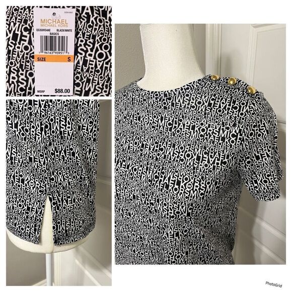 Michael Kors Short Sleeve Logo T Shirt - Picture 1 of 2